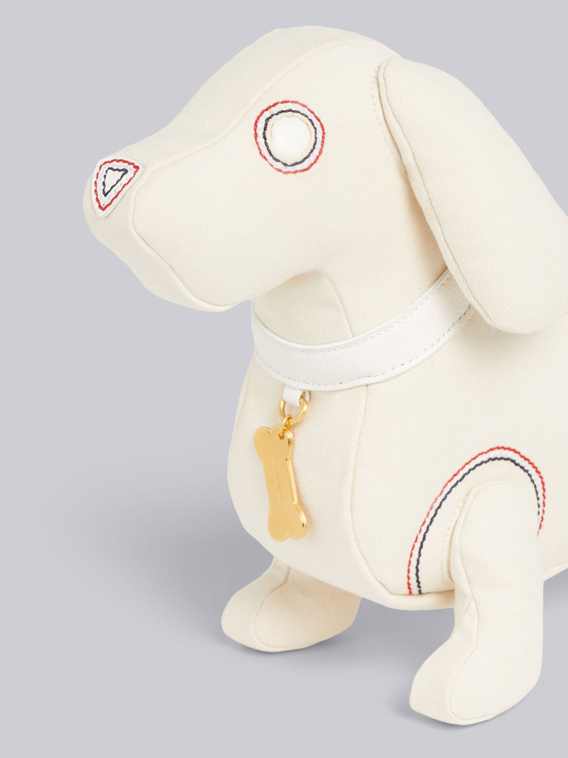 Thom Browne Natural Cotton Canvas Woven Grosgrain Chain Mini Hector Bag outlook