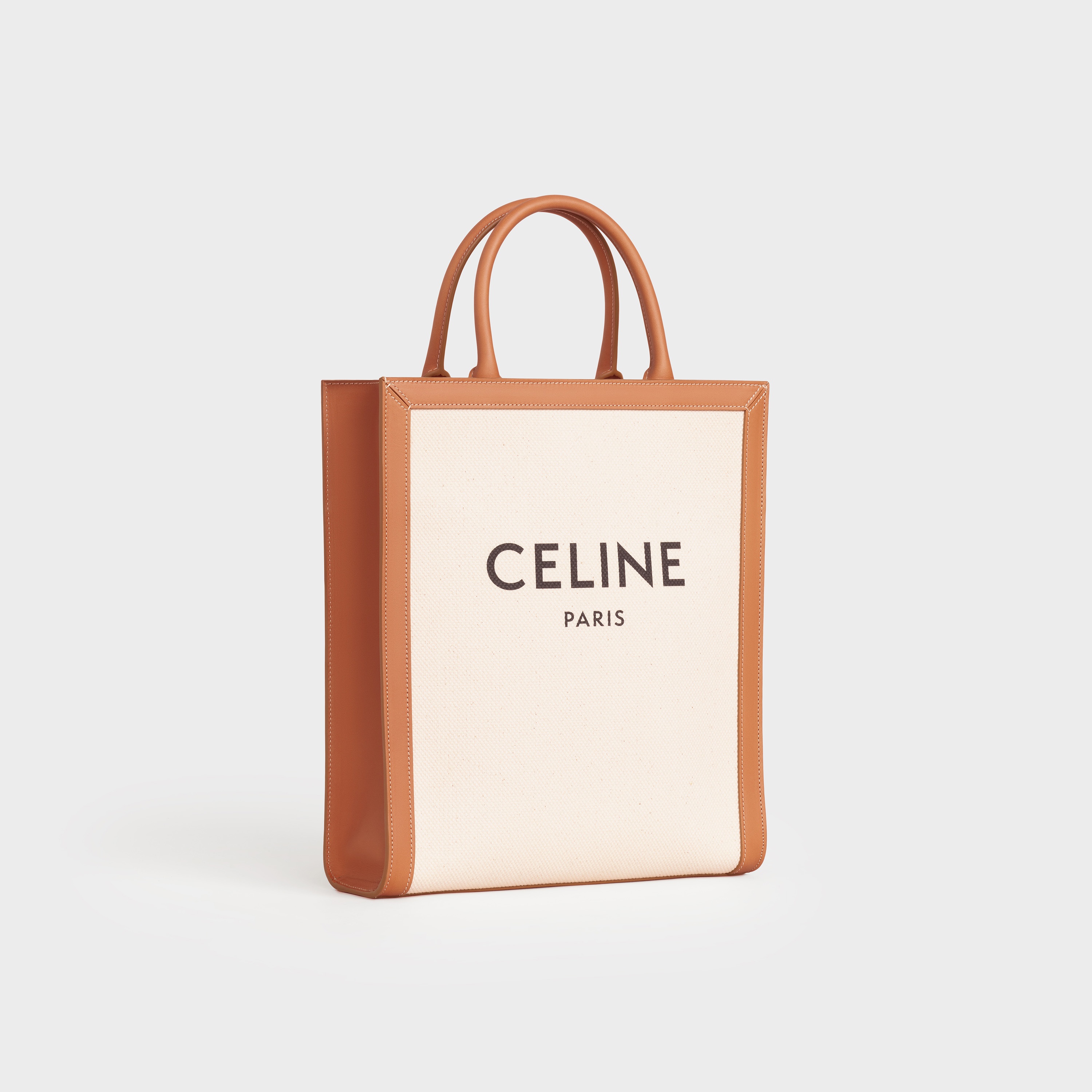 Small Vertical Cabas Celine in Canvas with Celine print and calfskin - 2