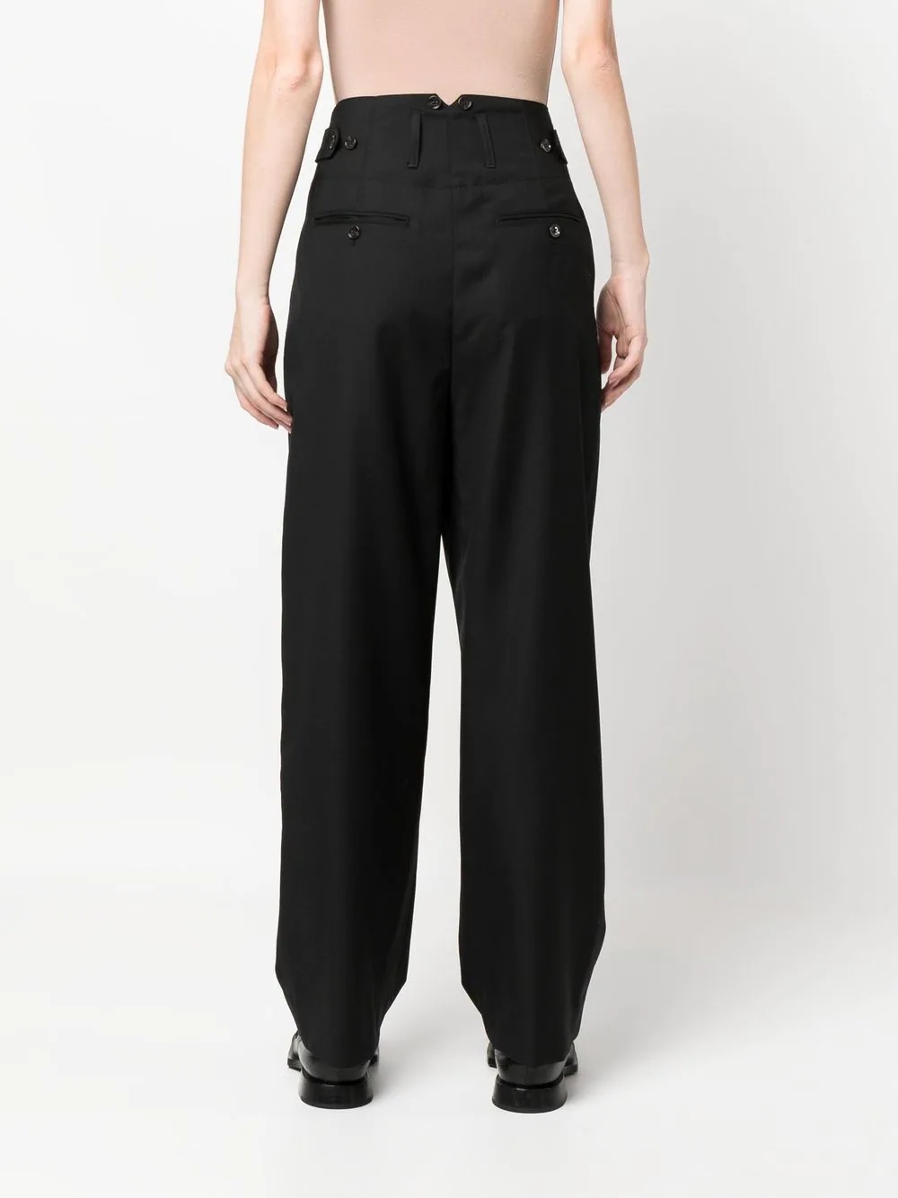 high-waisted tailored trousers - 4