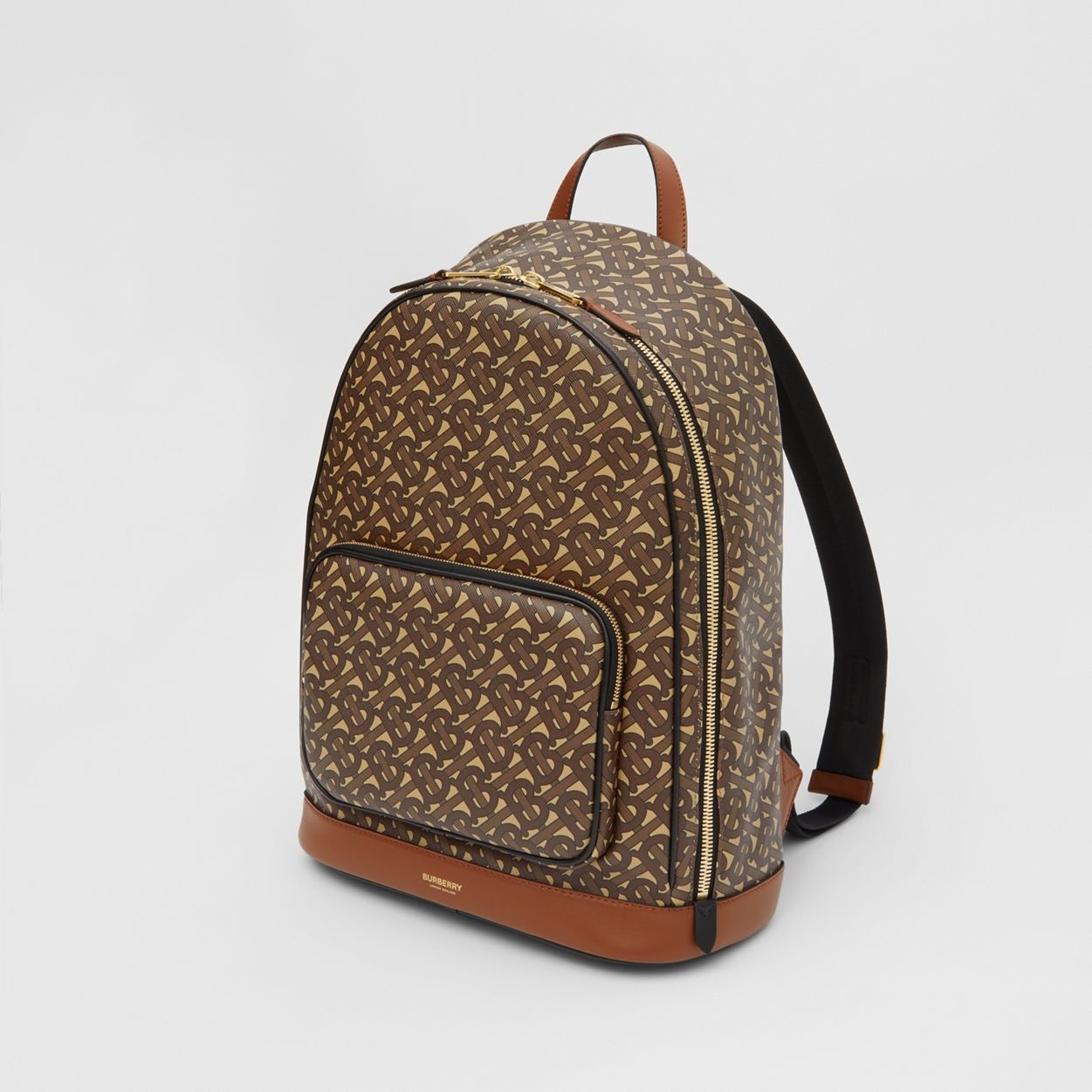 Monogram Print E-canvas and Leather Backpack - 5