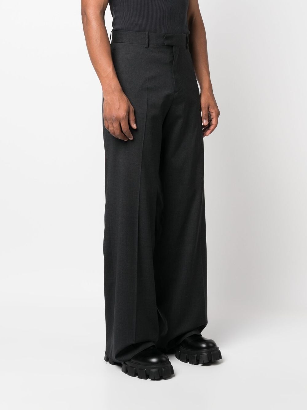 mid-rise wide-leg trousers - 3