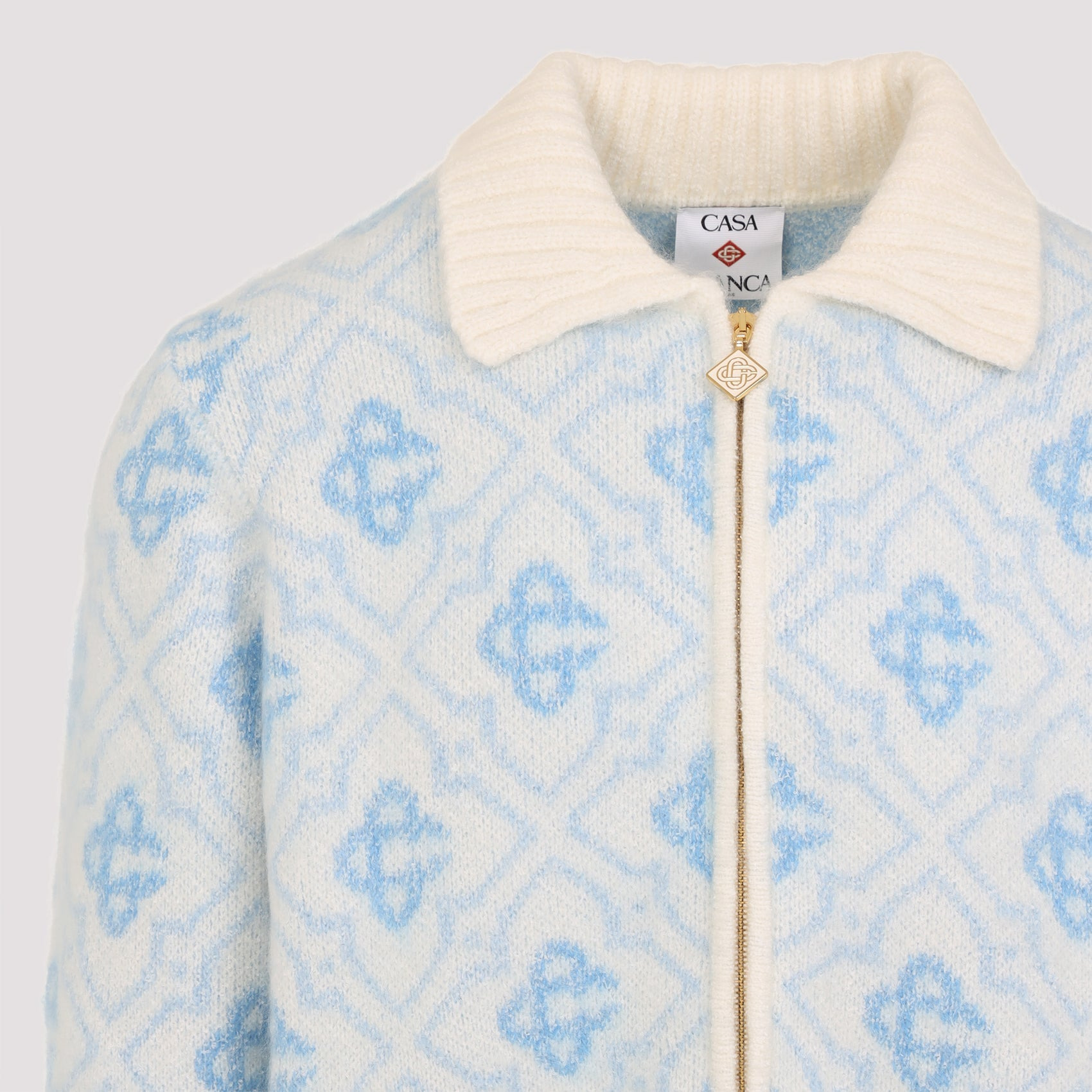 Casablanca Monogram Zip Up Sweater Men - 4
