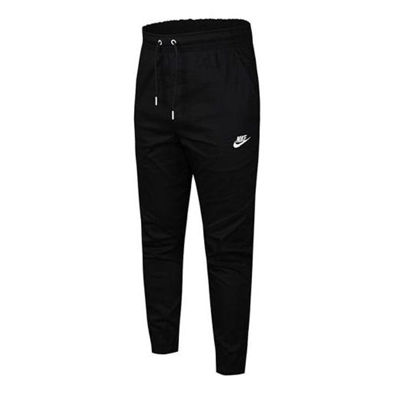 Nike logo Cozy Lacing Casual Sports Pants Black CT5612-010 - 1