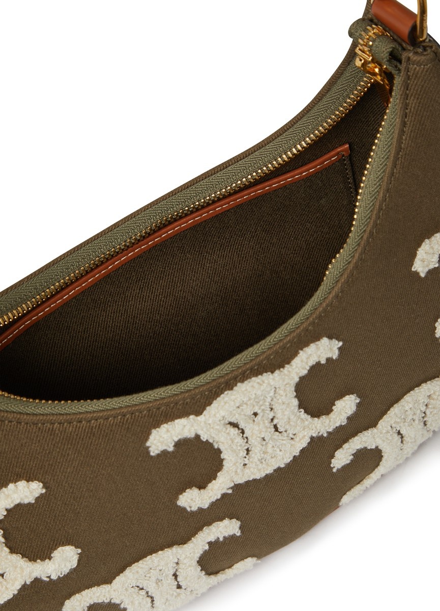 Medium Ava Strap Bag in Gabardine with Triomphe Bouclette - 4