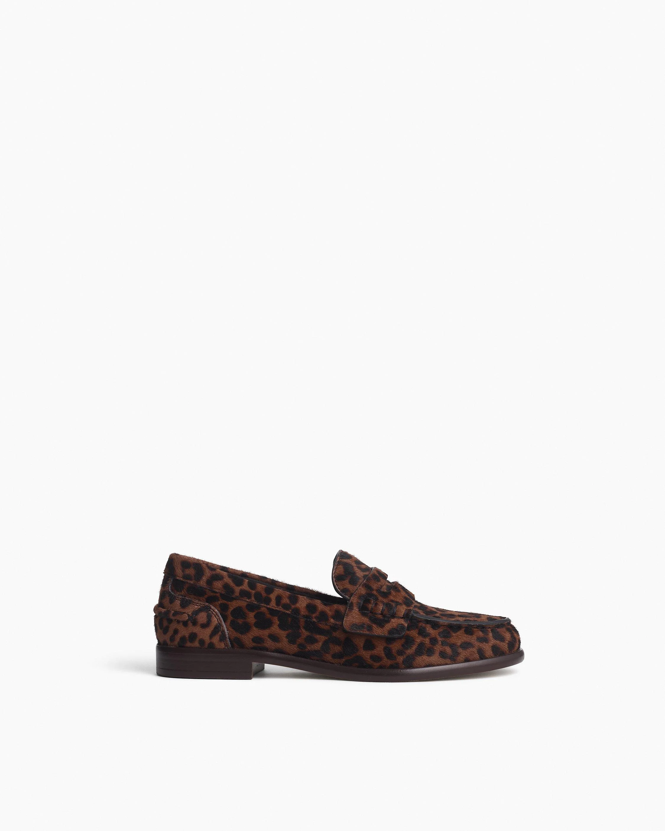 Carter Leopard Calf Hair Loafers - 1