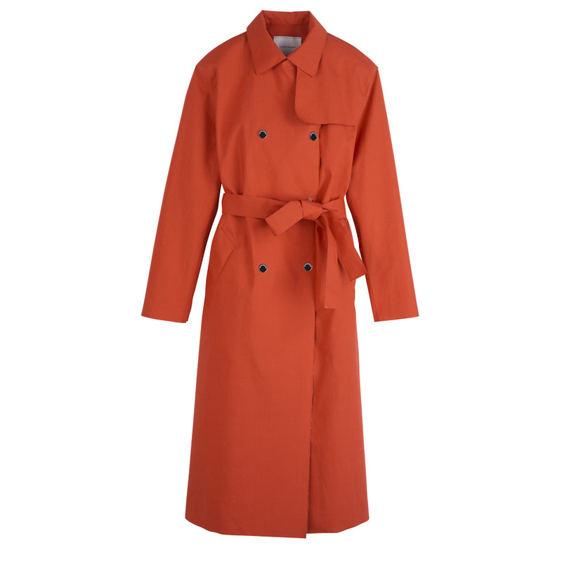 Trench coat Red - Water-repellent technical canvas 1