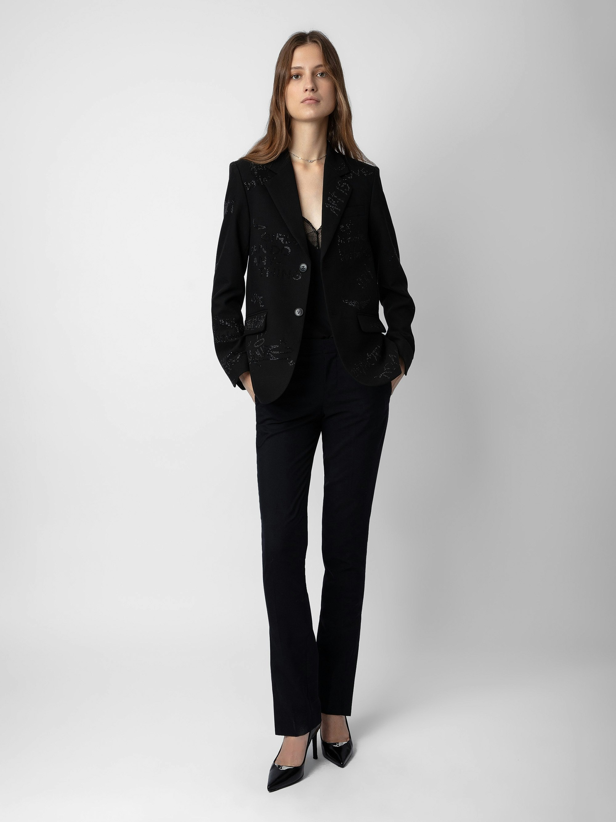 Vanille Diamanté Blazer - 4