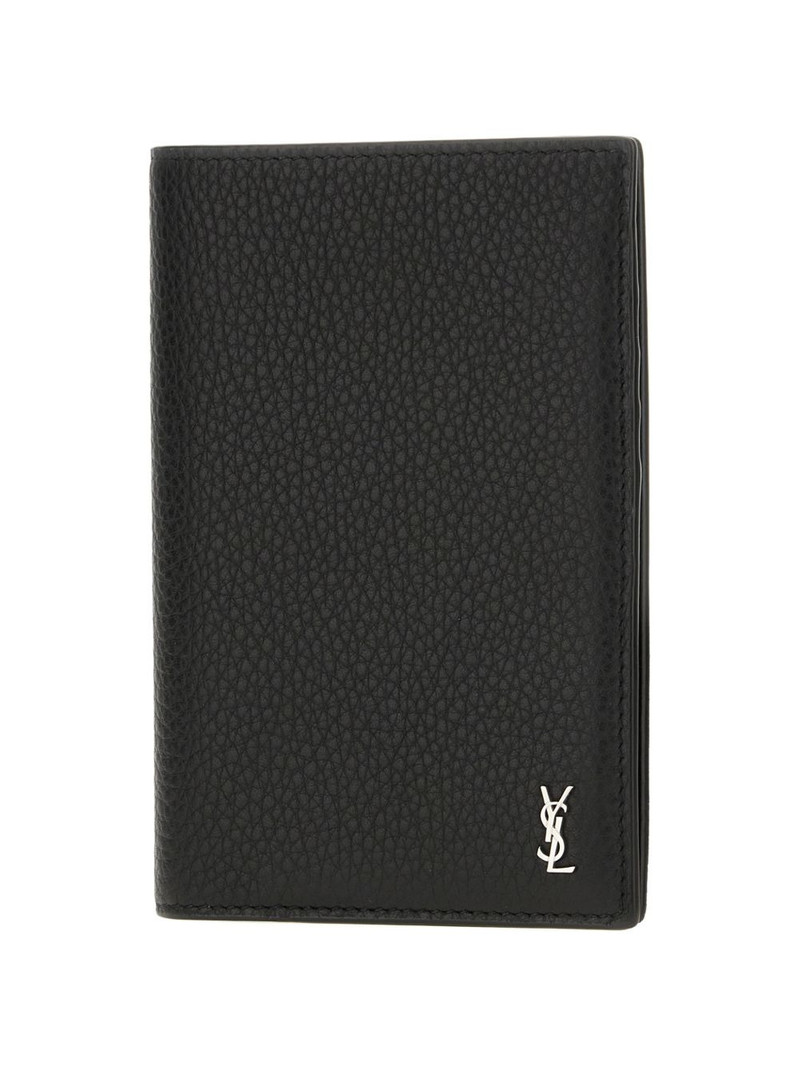 Cassandre logo-detail leather wallet 3