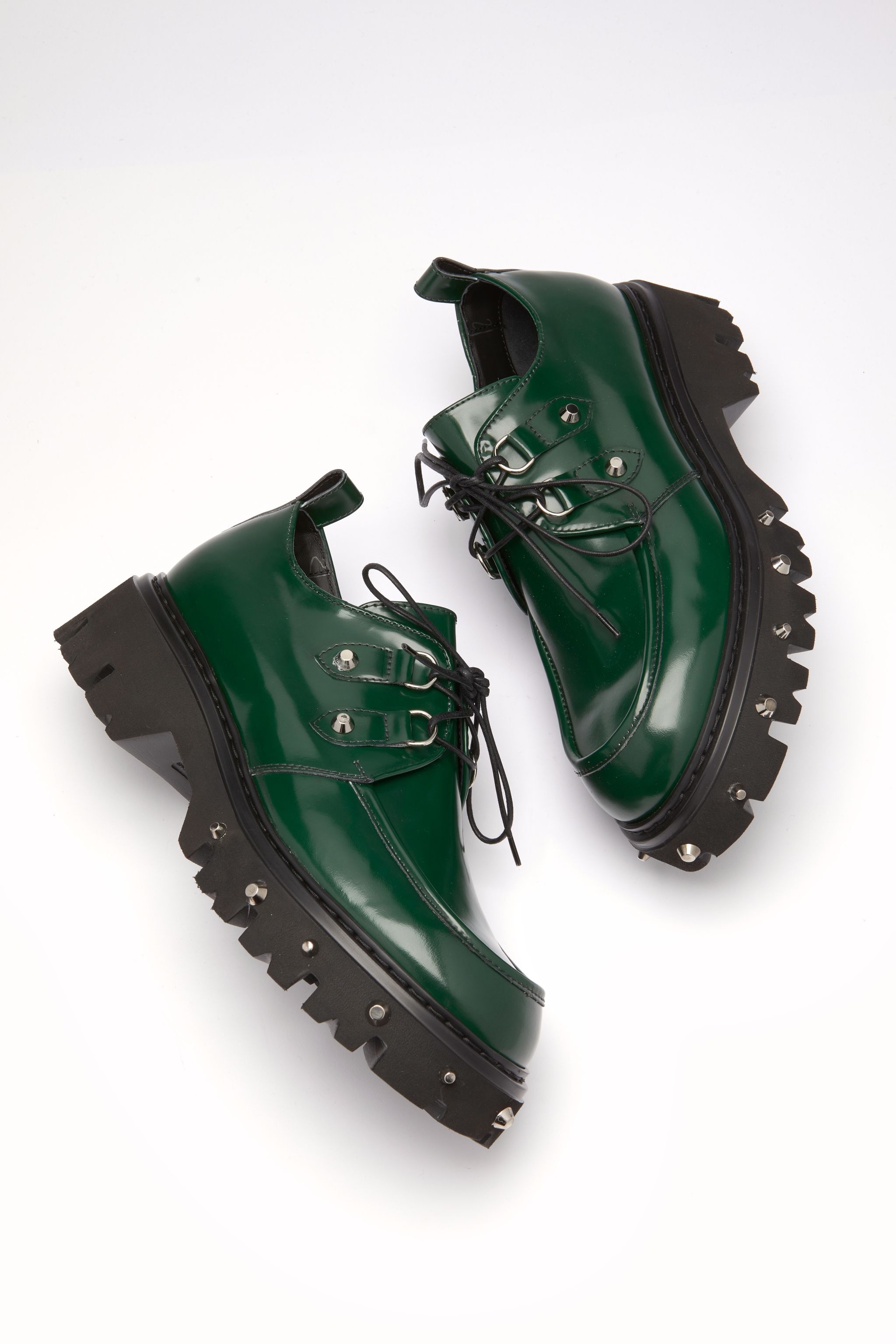 STUDDED DERBY SHOES - 4