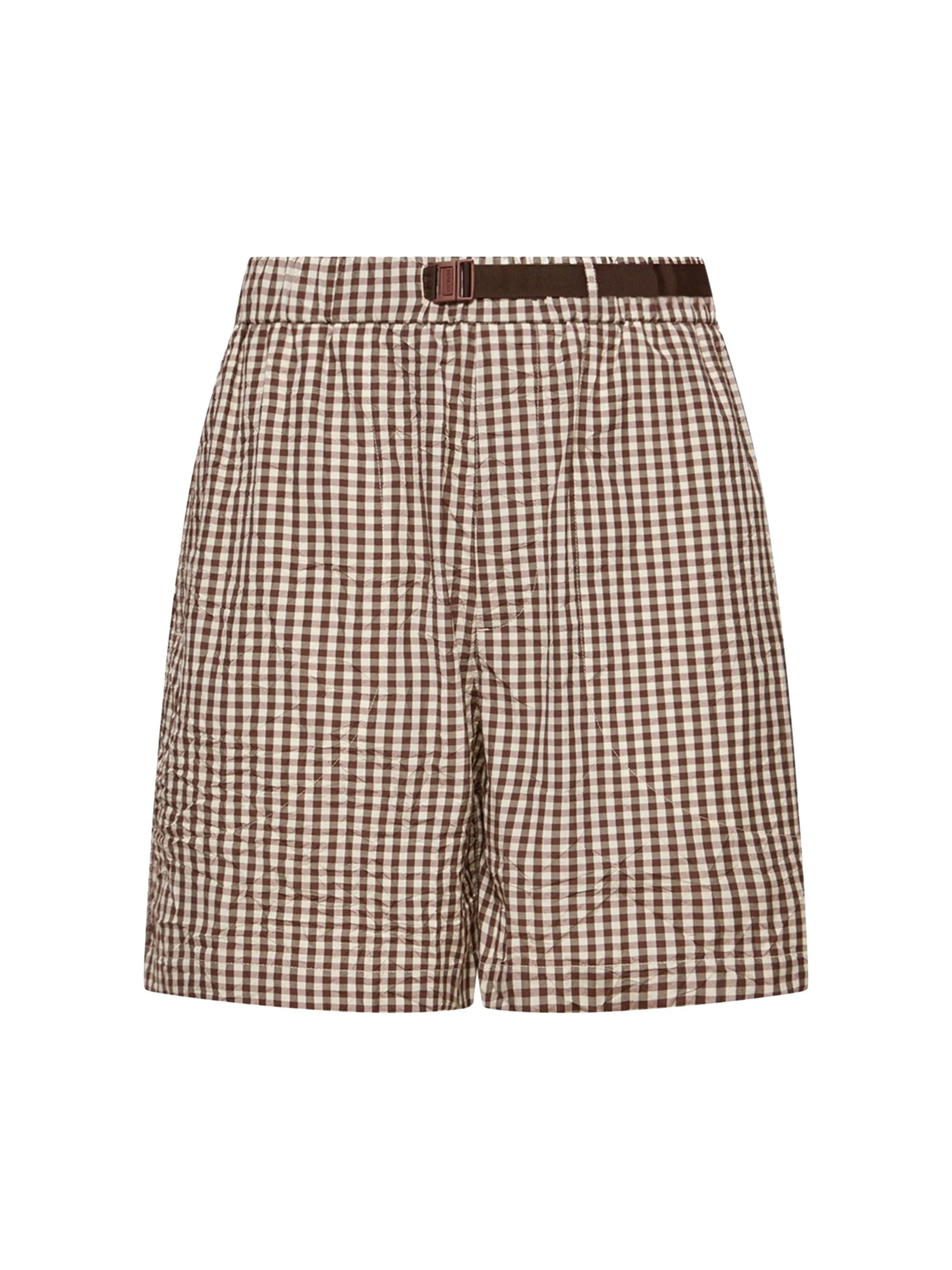 Men's Shorts in Cotton Blend - White Brown - 1