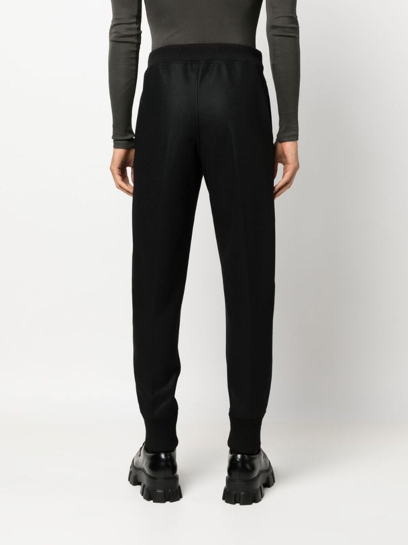 elasticated wool track pants - 4