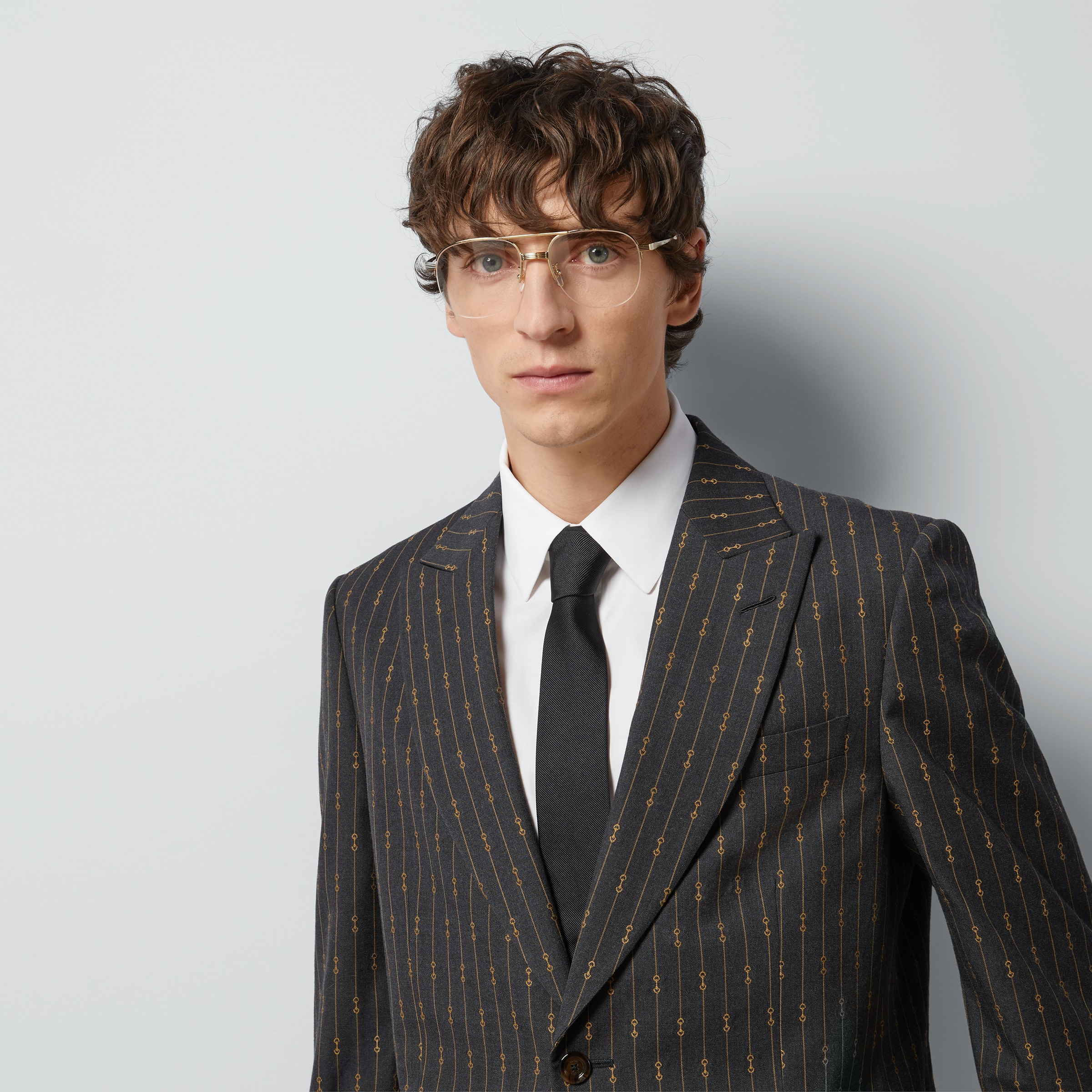 Silk tie with Double G detail - 3
