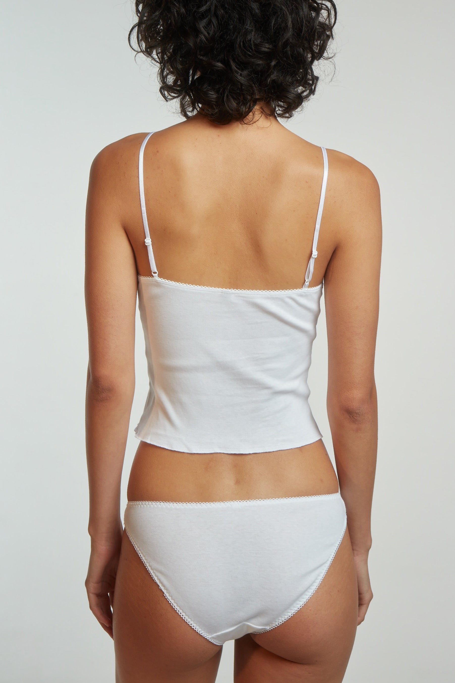 The Bralette Tank: Cotton Jersey White - 9