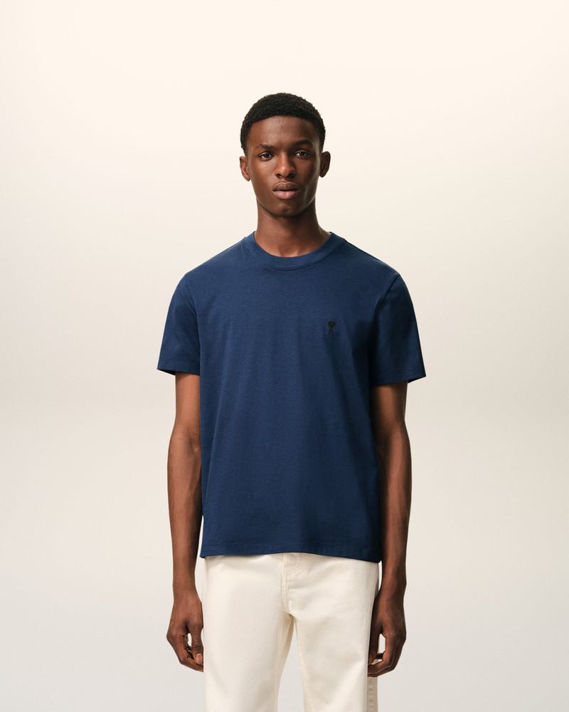 AMI Paris BLUE COTTON AMI DE COEUR T-SHIRT outlook