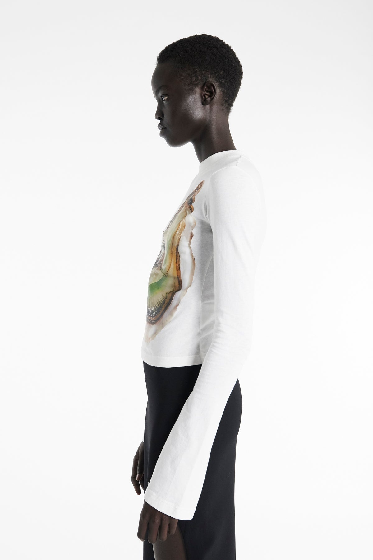 OYSTER LONG SLEEVE TEE OFF WHITE - 2