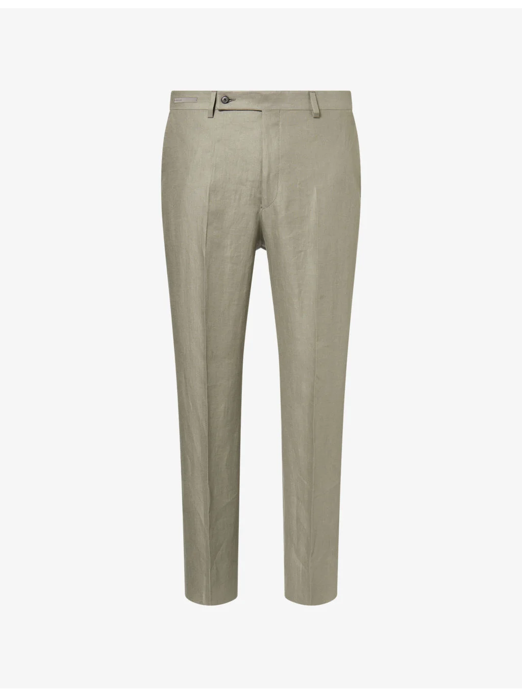 Elasticated-Waist Linen Trousers - 1