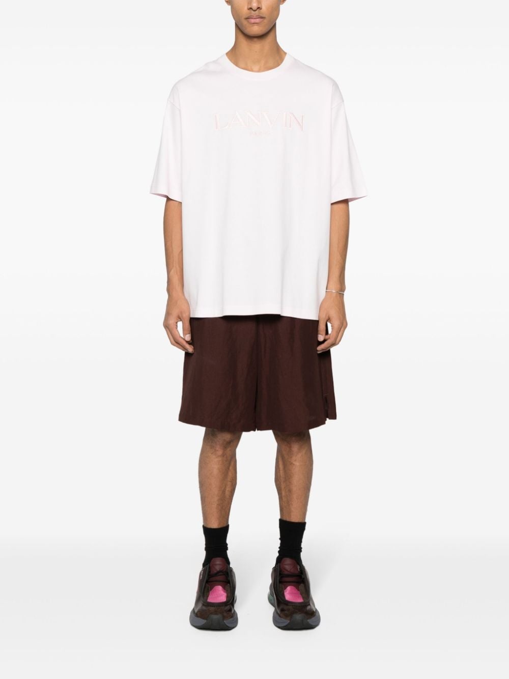 logo-embroidered cotton T-shirt - 2
