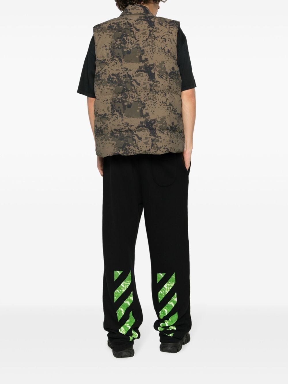 Diag-stripe cotton track pants - 2