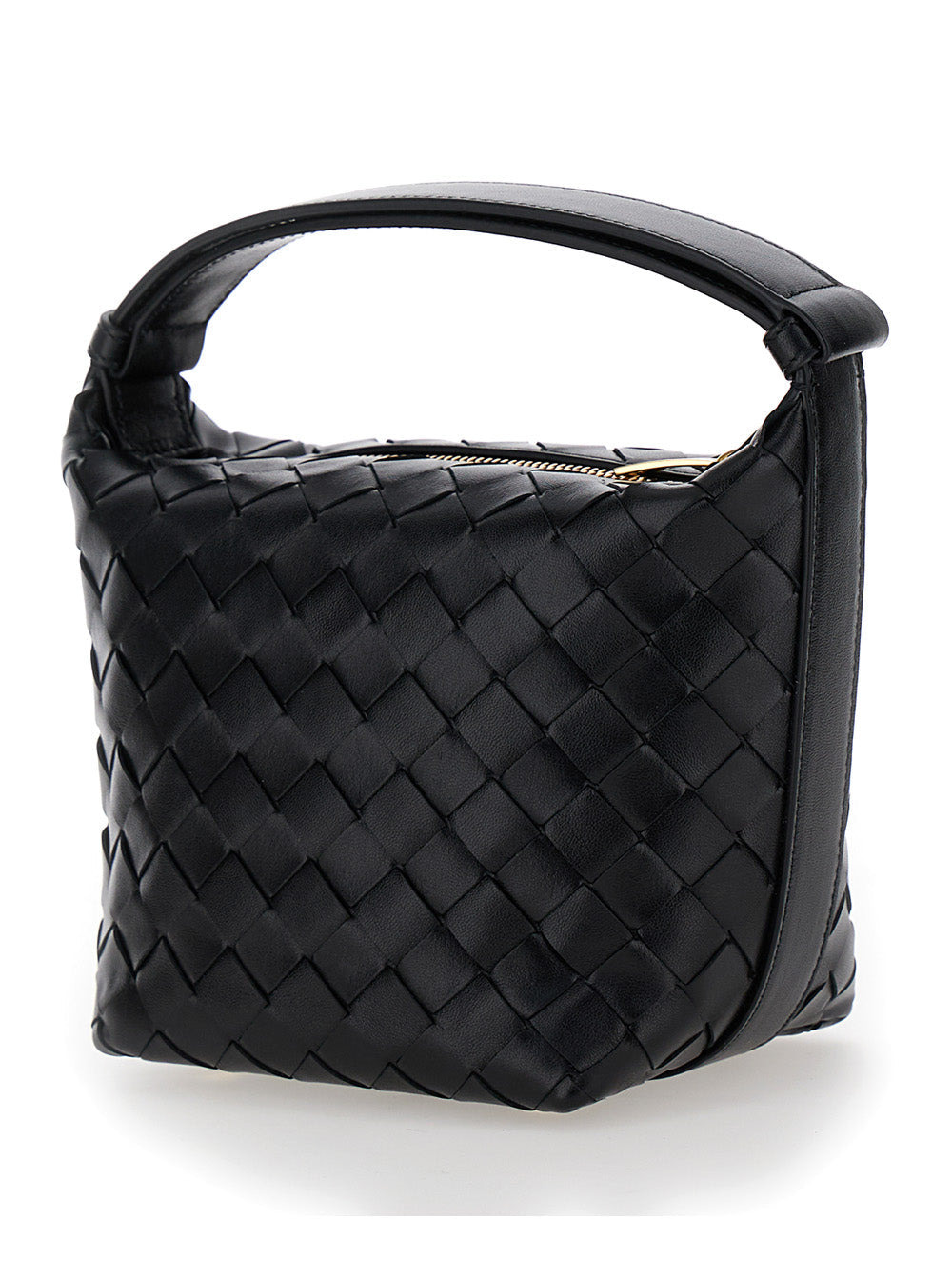 Bottega Veneta Women 'Candy Wallace' Black Handbag With Intrecciato Motif In Leather Woman - 2