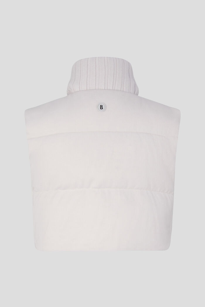 Miani Pure new wool and down waistcoat in Cream - 7