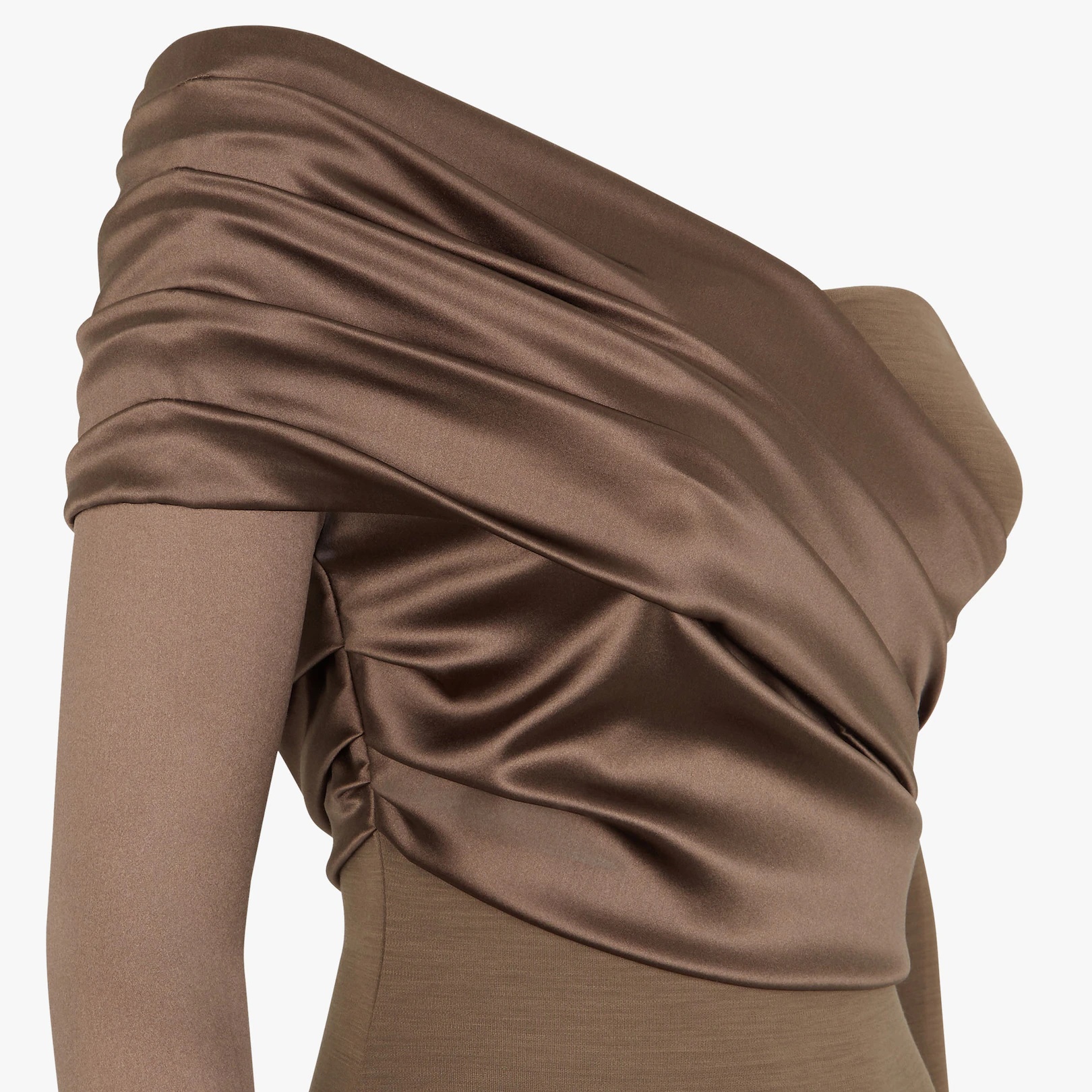 Brown jersey dress - 3