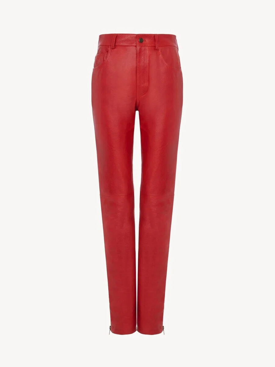 SLIM PANTS IN LEATHER - 1