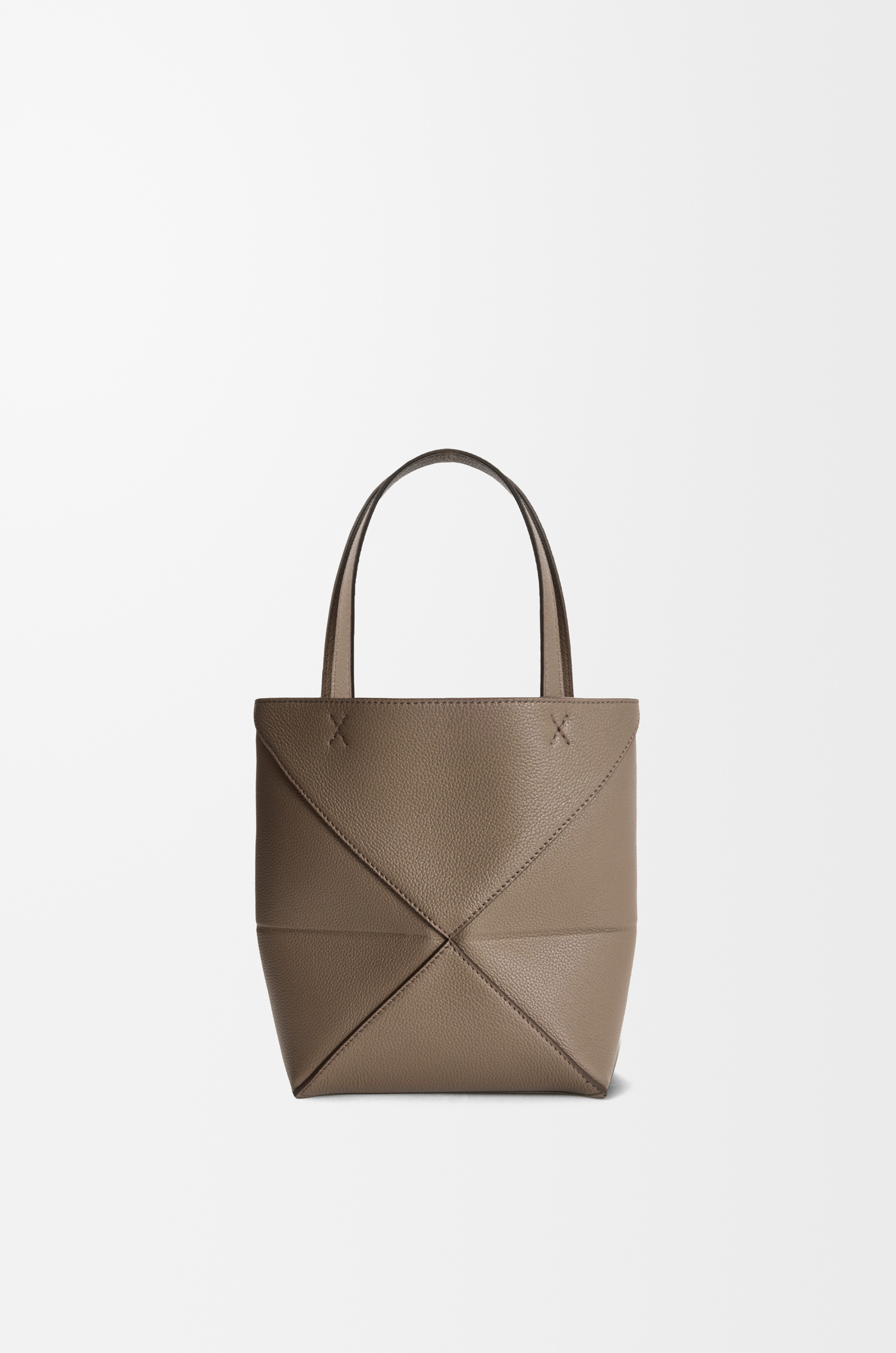 Mini Puzzle Fold tote in soft grained calfskin - 7