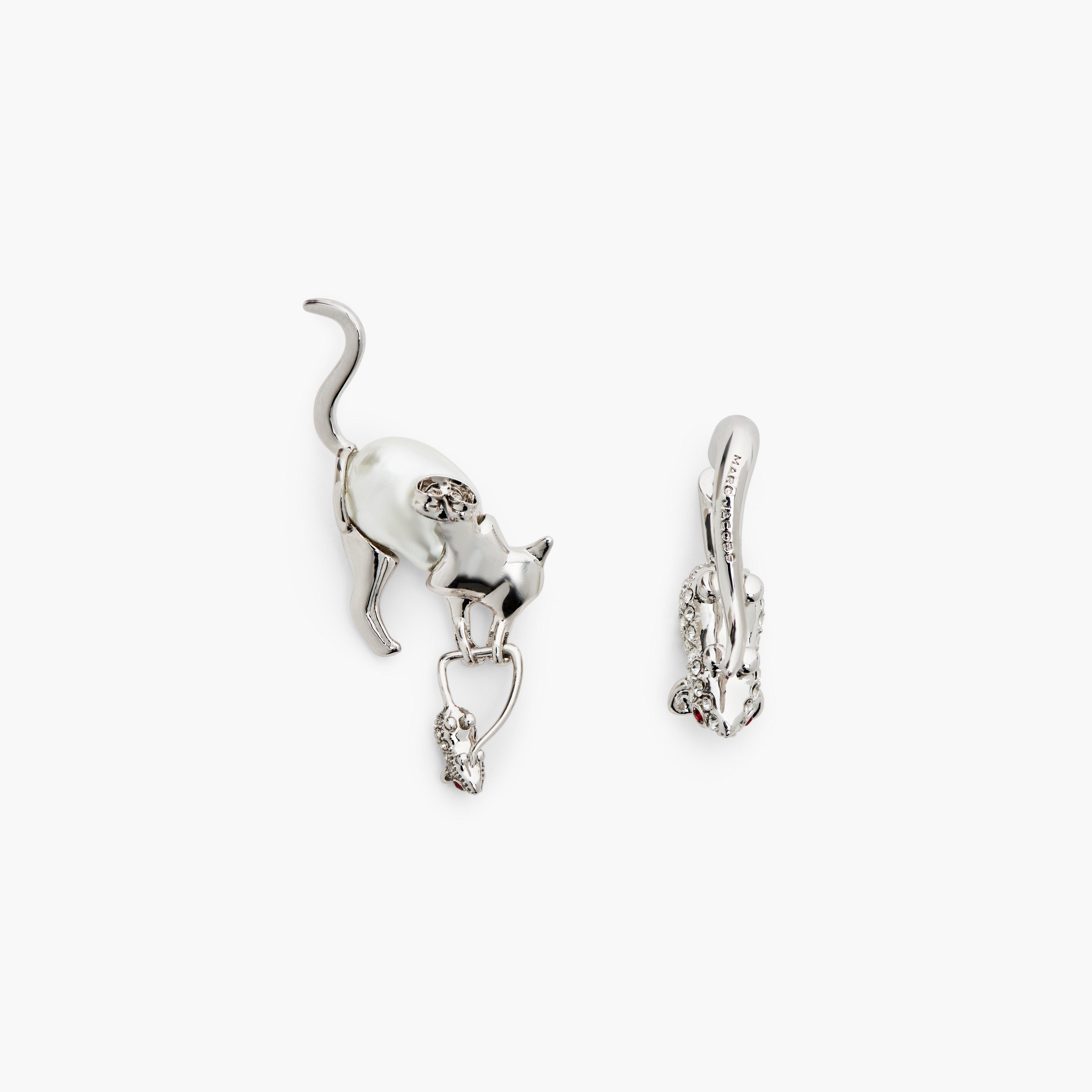 THE CAT AND MOUSE CRYSTAL EARRINGS - 5
