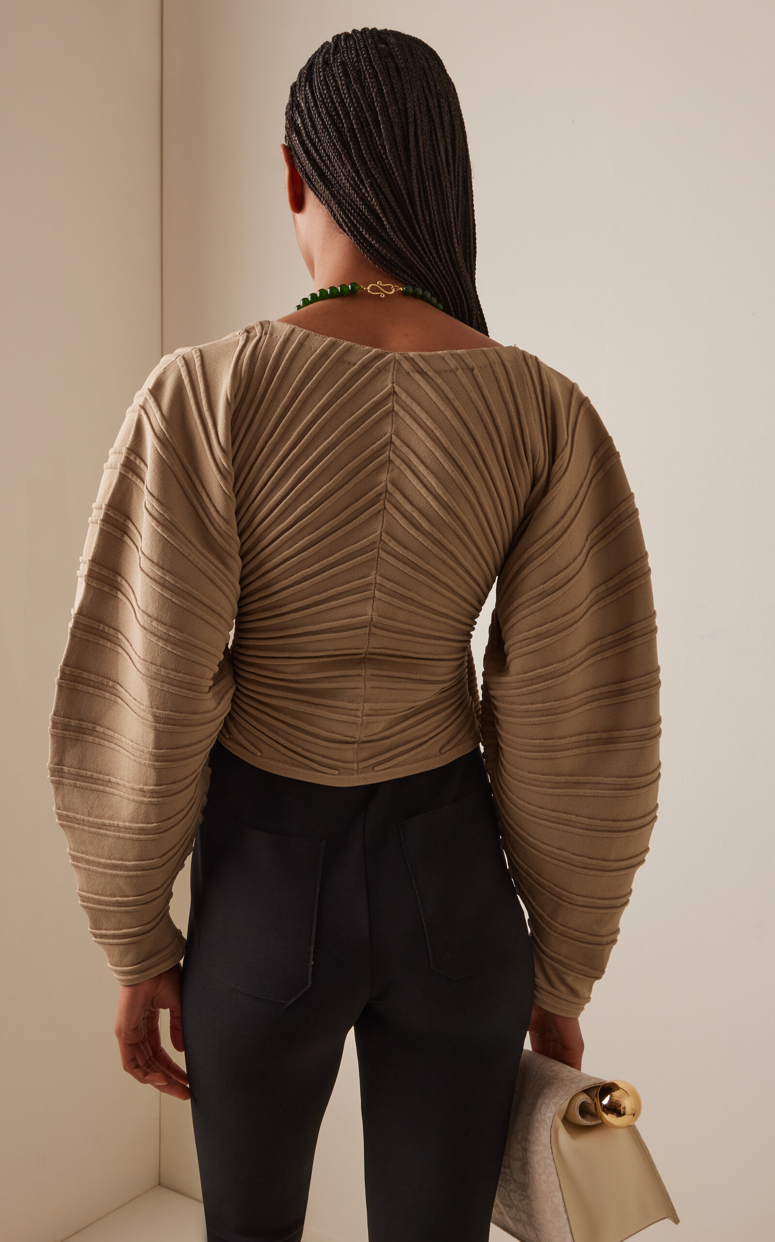 Blair Knit Cardigan tan - 4