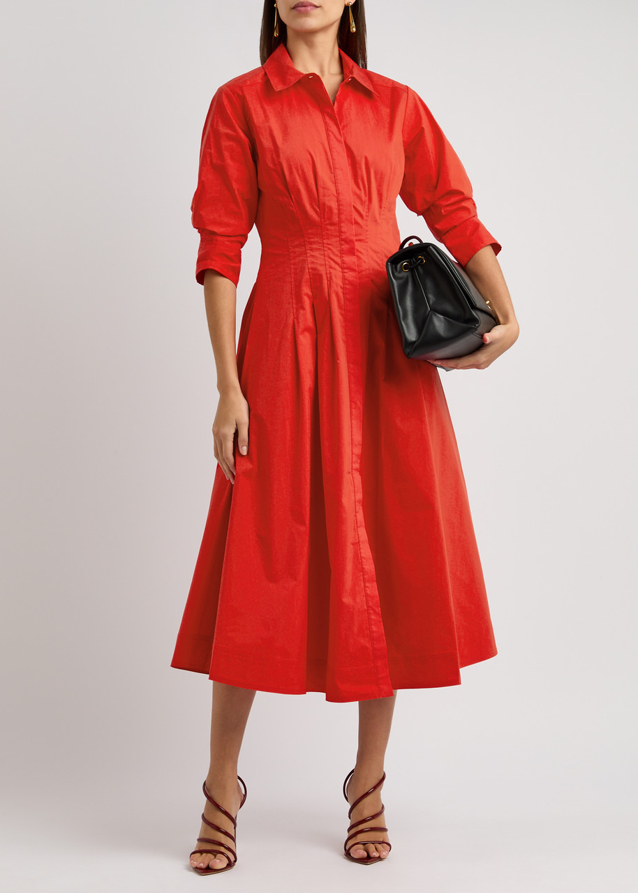Simkhai Jazz Cotton-blend Poplin Midi Shirt Dress - 4