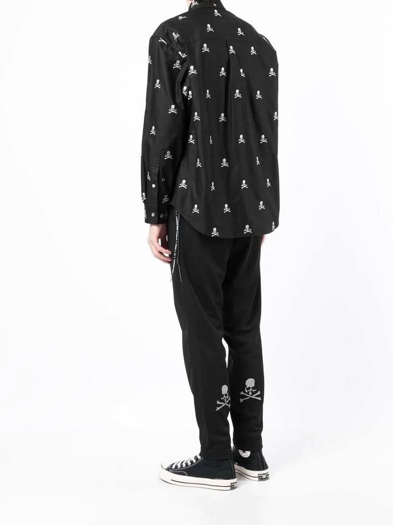 embroidered-skull long-sleeve shirt 4