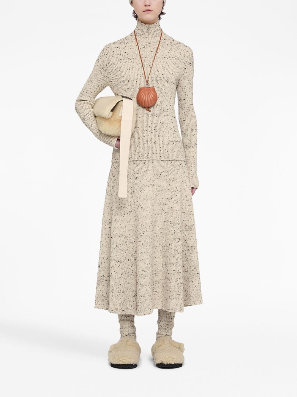 ribbed-knit wool skirt - 2