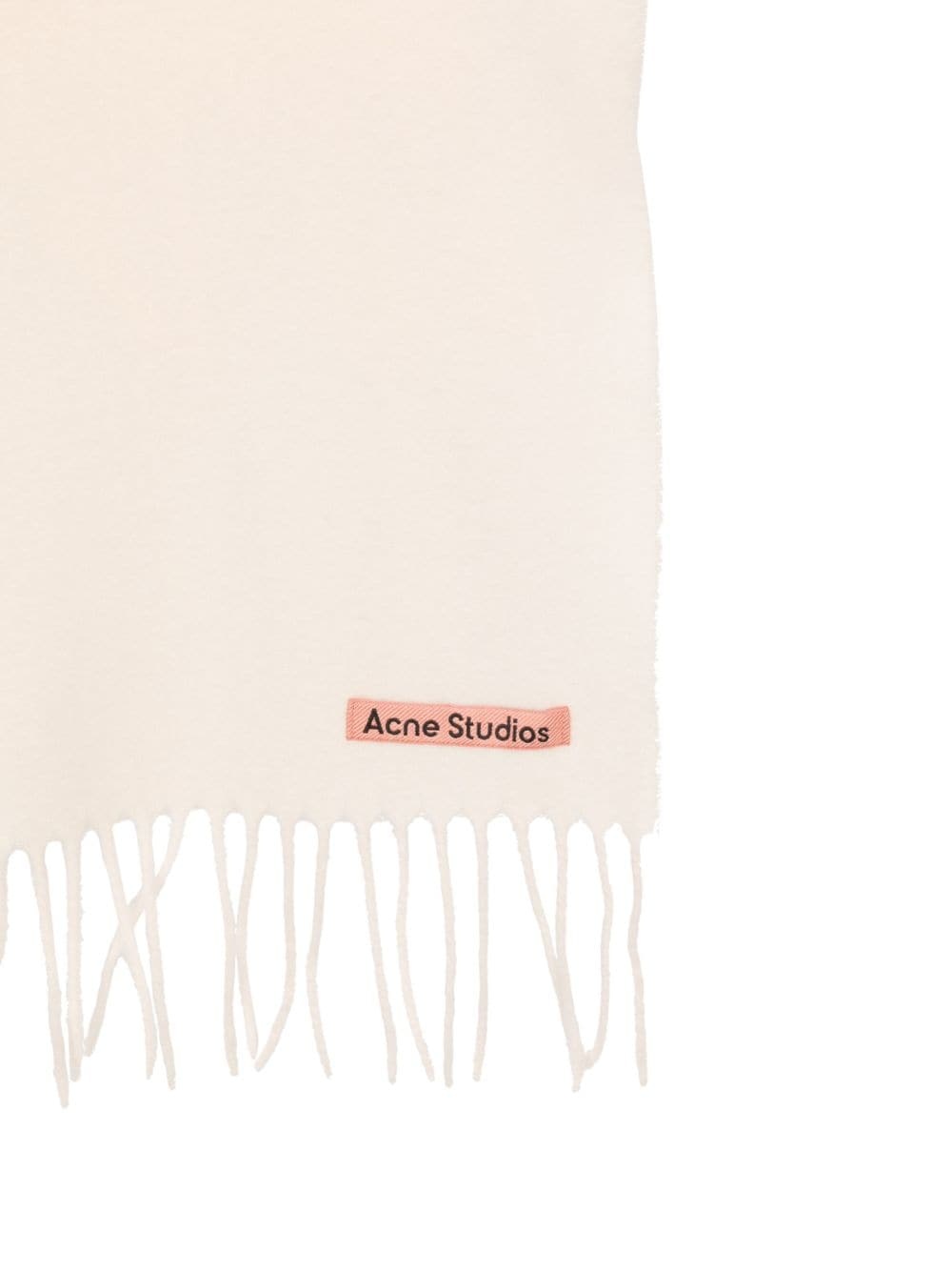 logo-patch wool scarf - 2