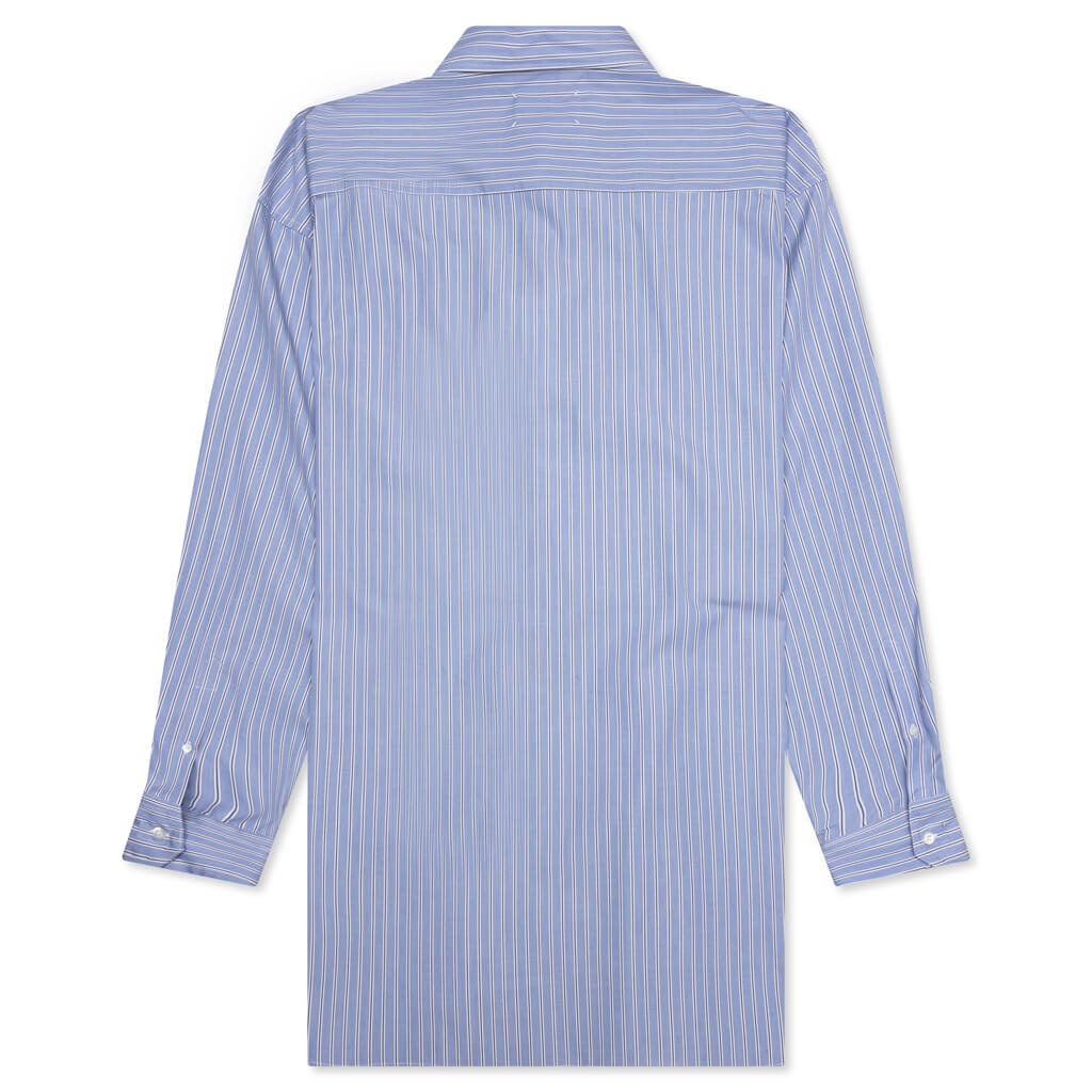 STRIPED LONG SLEEVE SHIRT - BLUE - 2