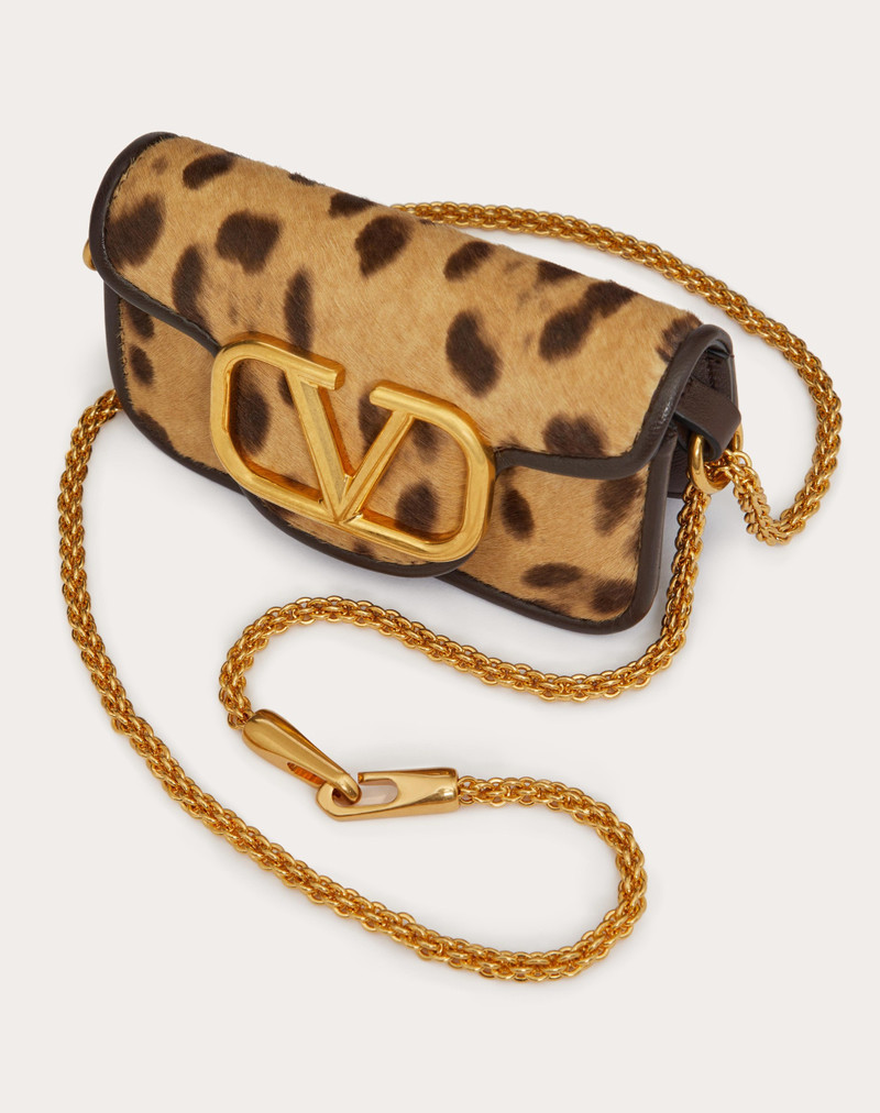 MICRO BAG WITH LOCÒ CHAIN IN ANIMALIER PONY EFFECT CALFSKIN 5