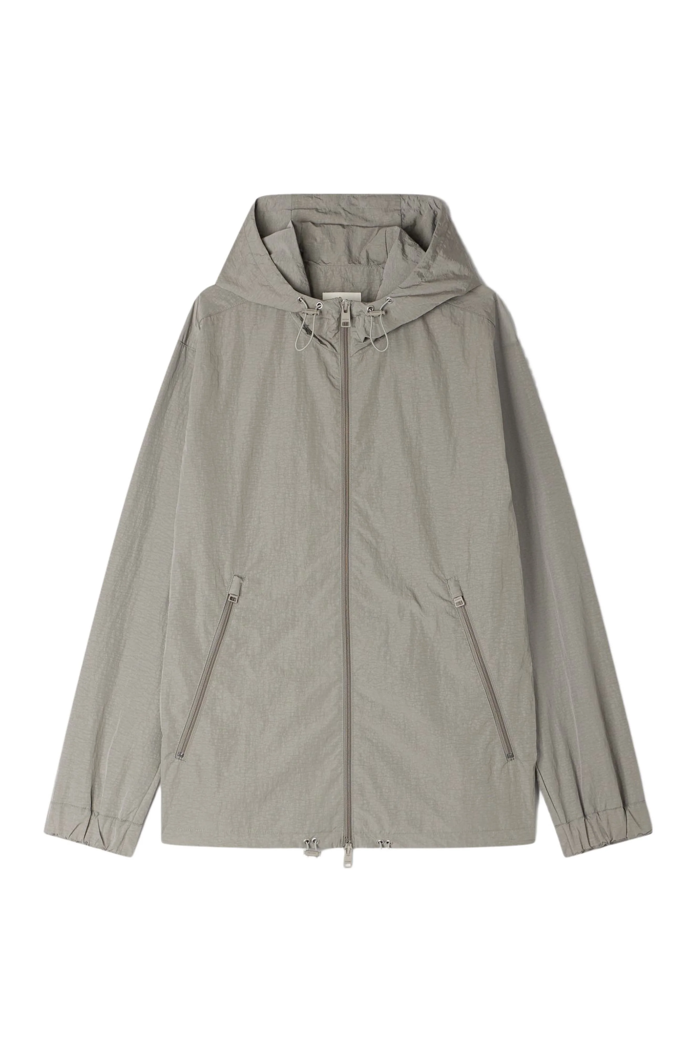 SANDRO Technical hooded zip-up jacket in Aluminum at Nordstrom - 1