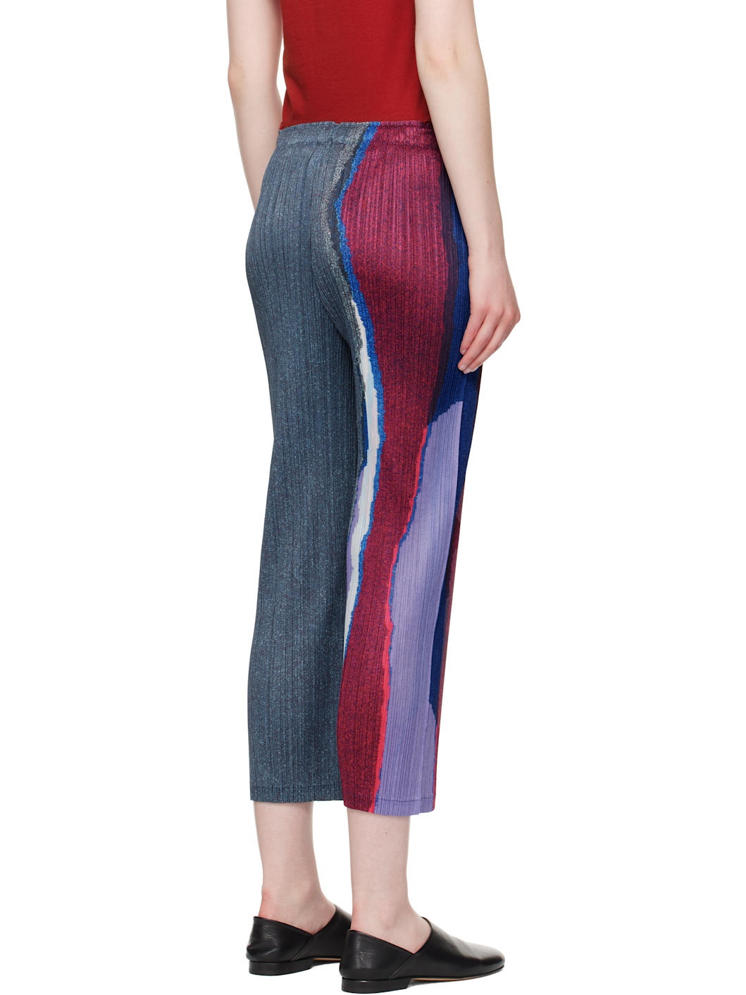 Blue Grainy Colors Trousers - 3