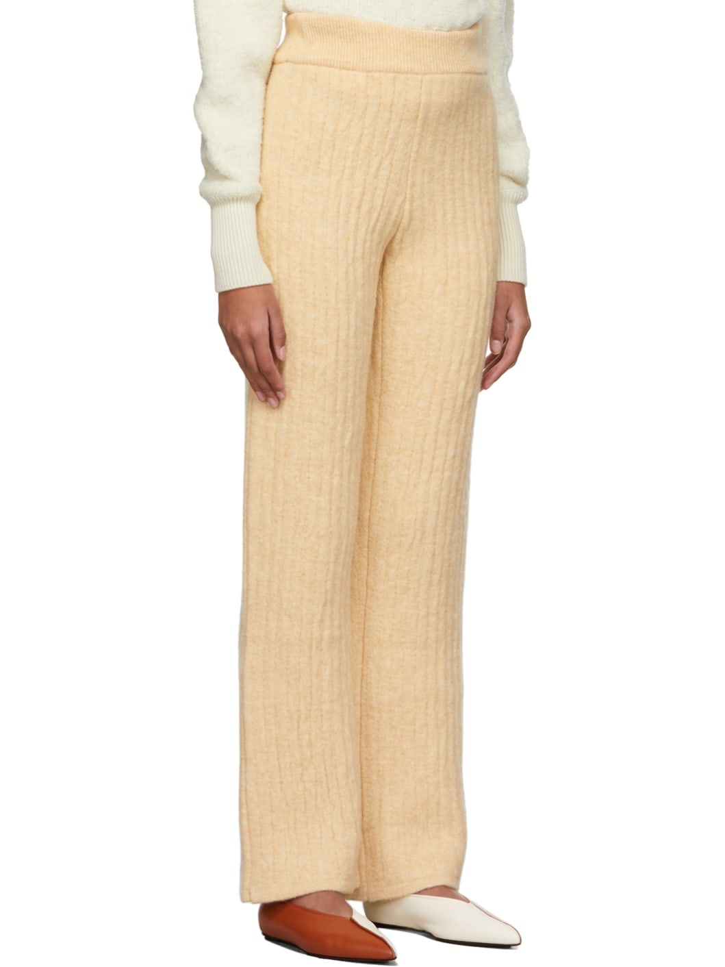 Beige Wool Shad Lounge Pants - 2