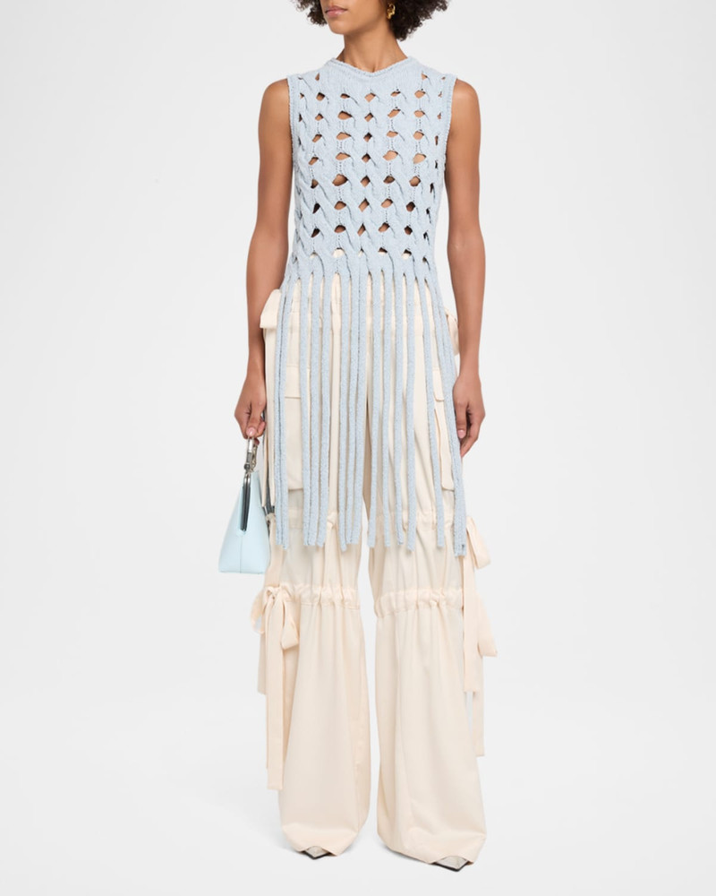 AKNVAS Kiki Cable Knit Fringe Top outlook
