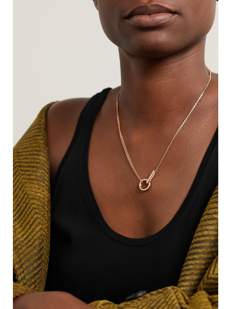 REPOSSI Berbère 18-karat rose gold diamond necklace Gold outlook