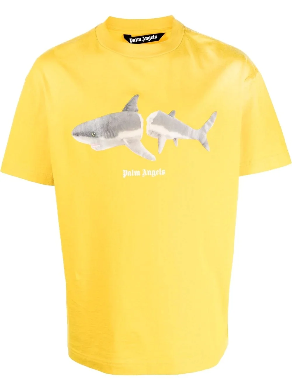 shark-print cotton T-shirt - 1