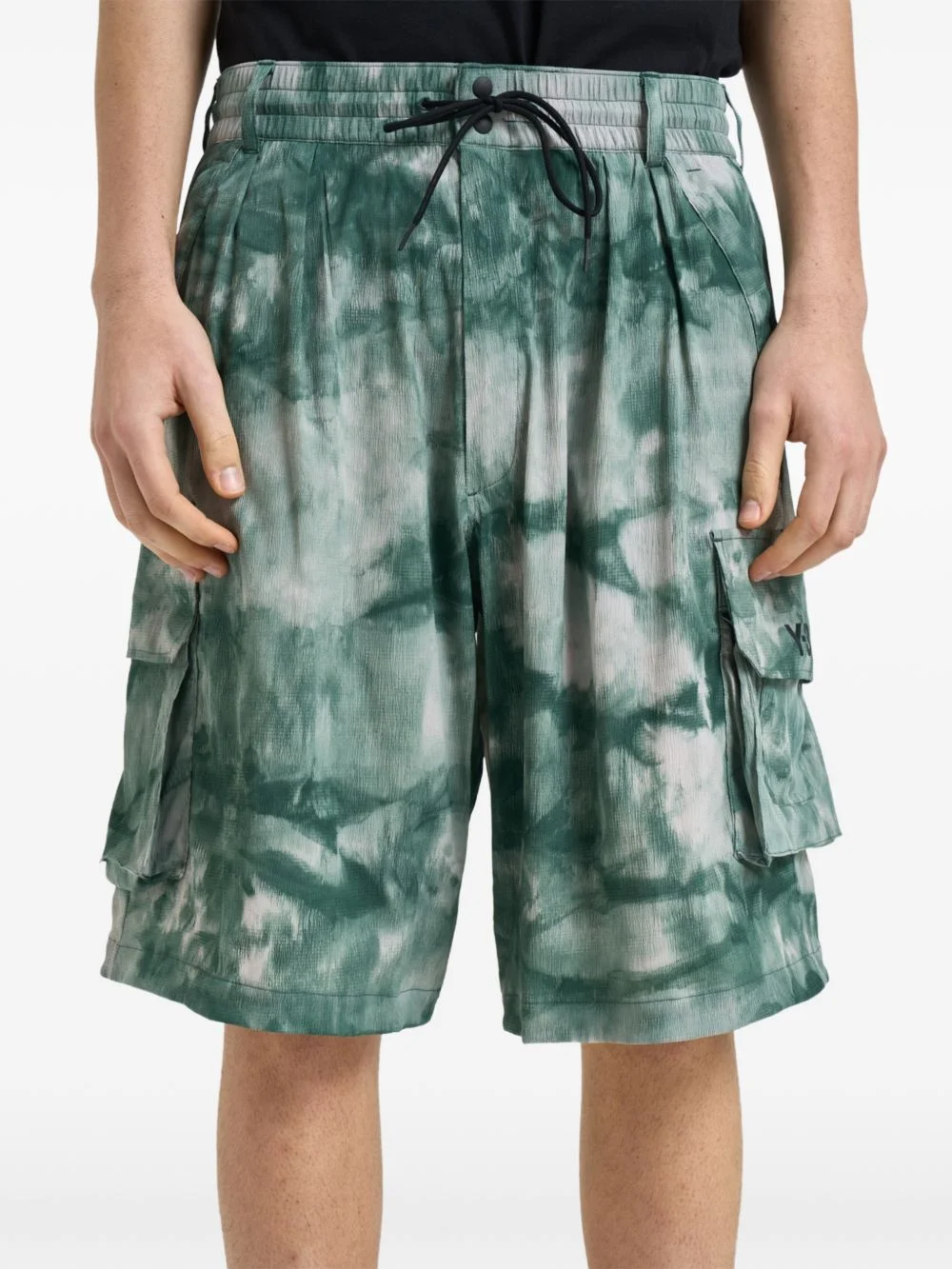 tie-dye cargo shorts - 1