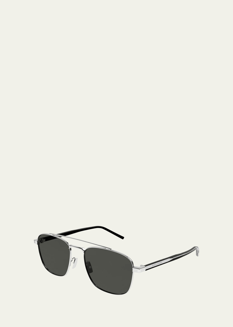 SAINT LAURENT Men's SL 665 Metal Aviator Sunglasses outlook