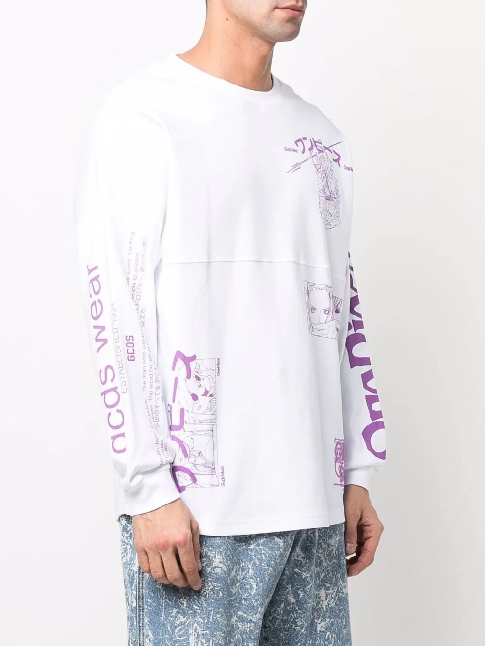 logo-print long-sleeved T-shirt - 4