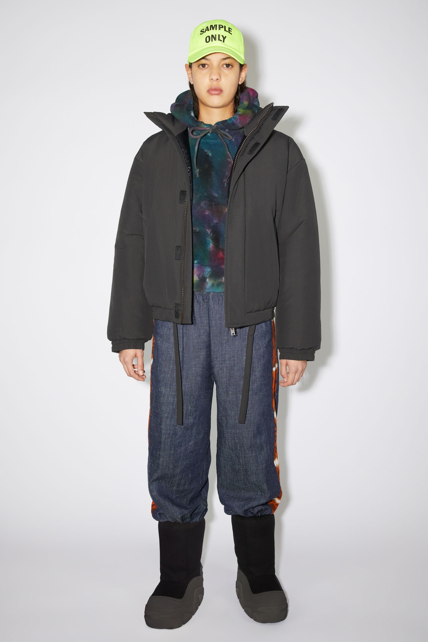 Padded nylon jacket - Black - 2