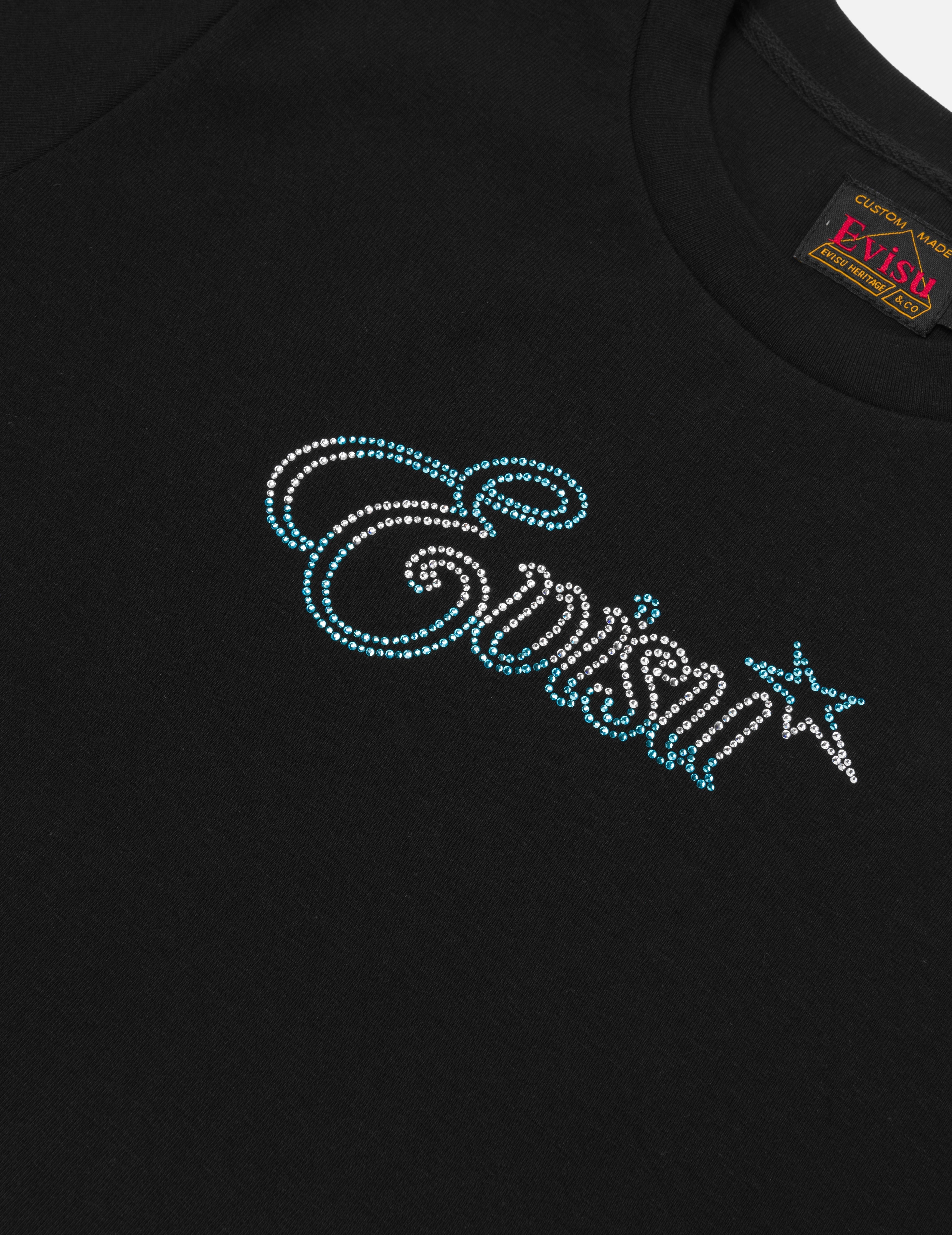 Logo and Starfish Rhinestone Slim Fit T-Shirt - 5