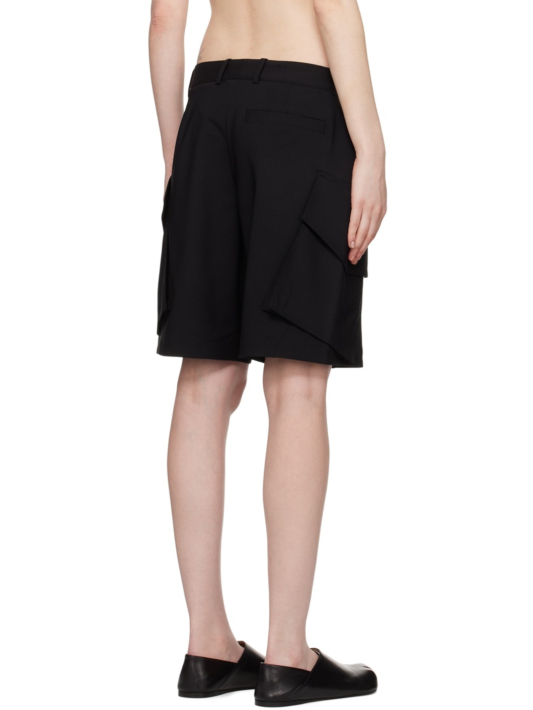 Black Tailored Shorts - 3