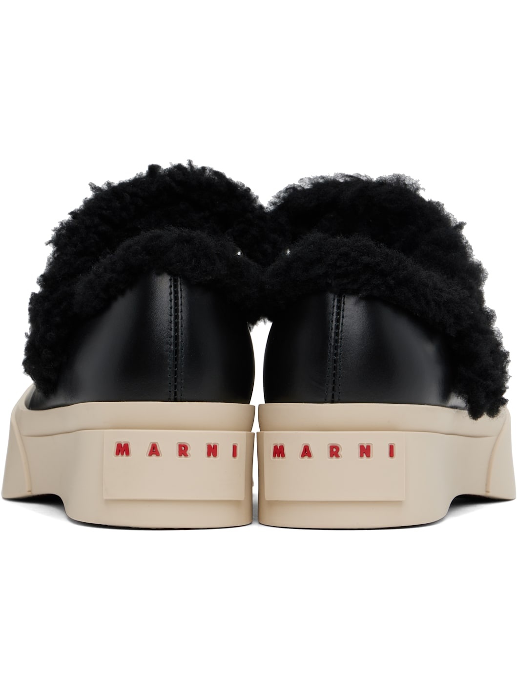 Black Mary Jane Pablo Shearling Ballerina Flats - 2
