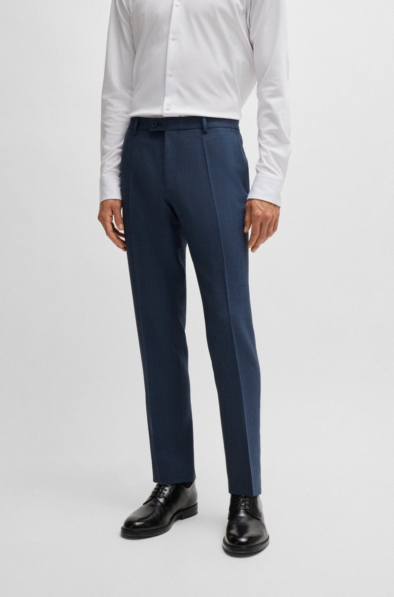SLIM-FIT SUIT IN MICRO-PATTERNED PERFORMANCE-STRETCH WOOL 6