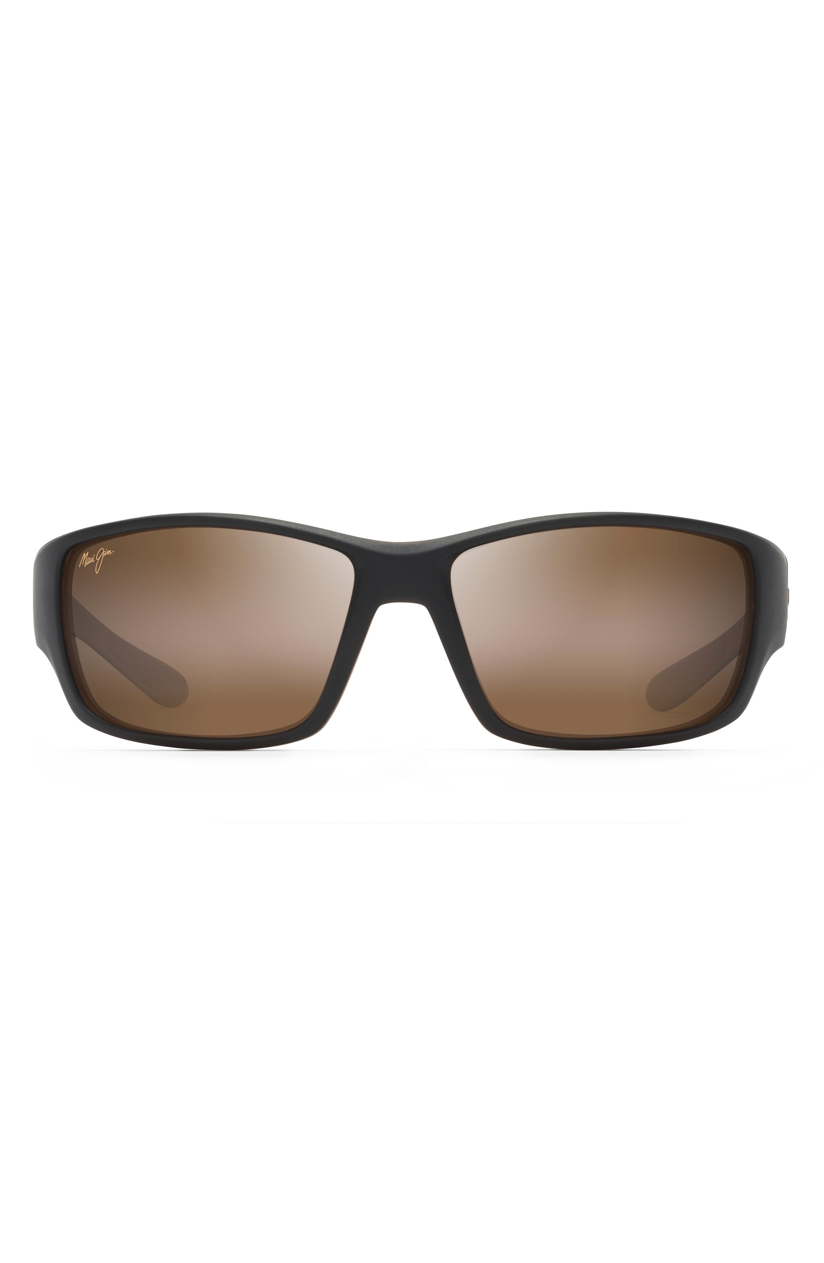 Maui Jim Local Kine 61mm Polarized Sunglasses in Dk Brown/Tan/Cream at Nordstrom - 3
